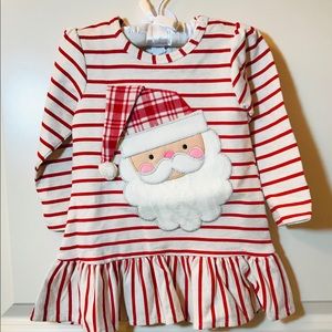 Girls 12-18 mth mudpie santa ruffle tunic/dress